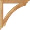 Ekena Millwork Thorton Traditional Rough Sawn Bracket w/ Offset Brace, Western Red Cedar, 6"W x 36"D x 36"H BKT0604X36X36THR01RWR - alternate 3